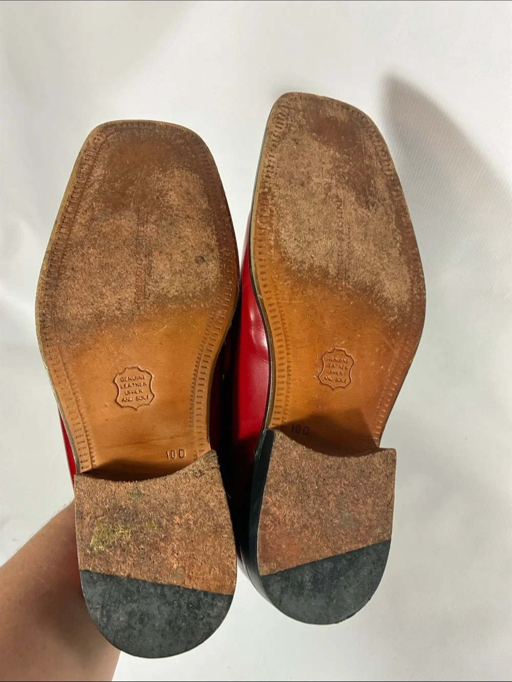 Giorgio Brutini Red Leather Lace-Up Oxfords size 10 D
